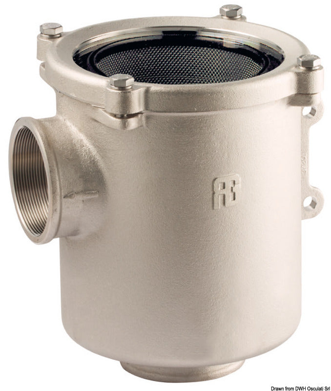 GUIDI Ionio søvandsfilter 1¼" med polycarbonatlåg