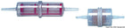 Transparent in-line brændstoffilter i plast til benzin og diesel, 8–10 mm, maks. 150 l/t