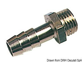 Messing-slangestuds 8 mm med M14 x 1,5 gevind