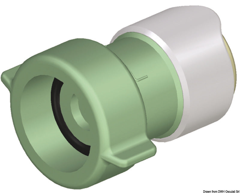 Whale WX1552B lige quick-connect-adapter 15 mm med 3/4" hungevind