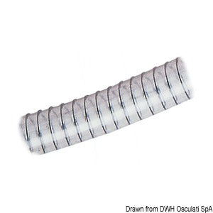 Spiralforstærket PVC-slange med stålspiral 25 x 34 mm