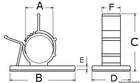 Selvklæbende kabelklemme Ø 10–12,5 mm, 100 stk.