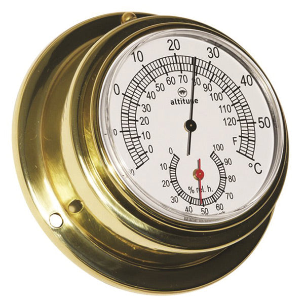 Altitude termo/hygrometer messing Ø63/96mm