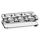 MB bakke med holder til 6 glas 19 x 29 x 4,5 cm holder Ø8cm