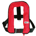 Classic automatisk børneredningsvest 150N med harness, rød