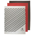 MB Sea & Sail viskestykke 3 stk 70 x 50 cm – Hvid, rød og sort