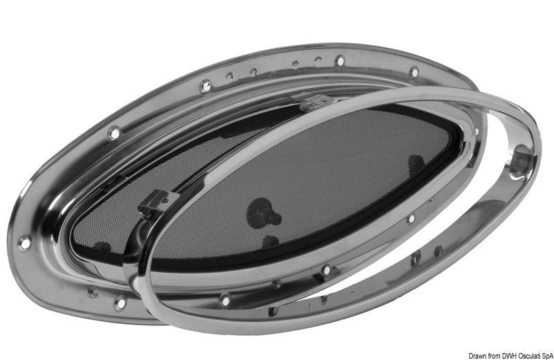SCM elliptisk oplukkeligt koøje i AISI 316 – 510 × 250 mm