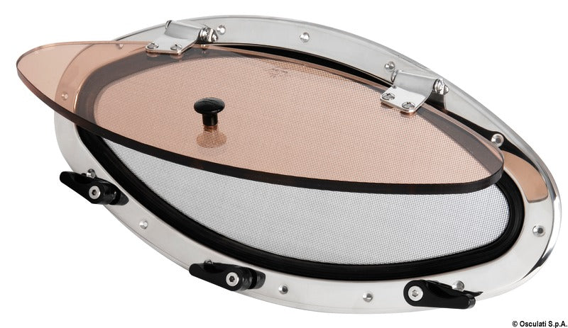 SCM elliptisk oplukkeligt koøje i AISI 316 – 510 × 250 mm