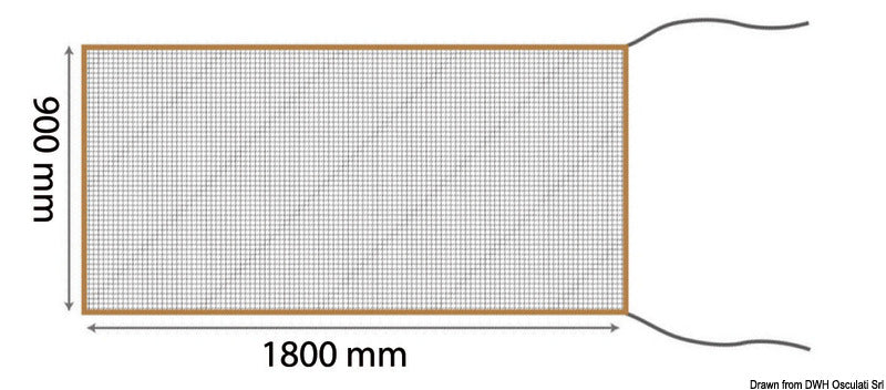 Waterline Design mørklægningsgardin med myggenet til nedgang, 900 × 1800 mm