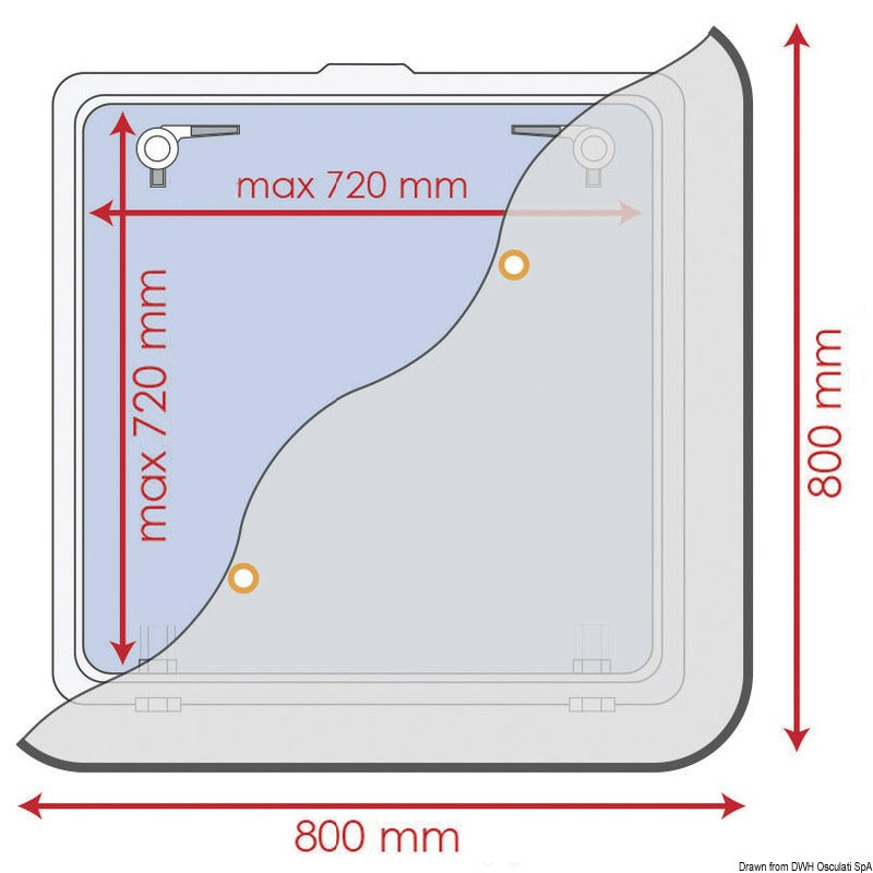 Waterline Design mørklægningsgardin med myggenet 800 × 800 mm til dæksluge