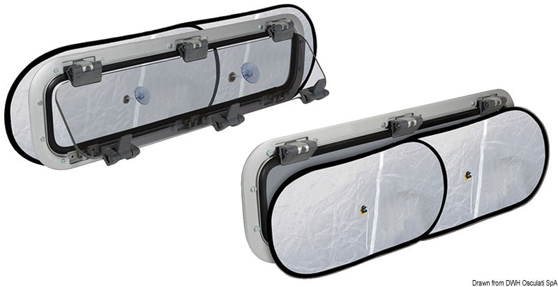 Waterline Design mørklægningsgardin med myggenet til koøje 230 × 490 mm, 2-pak
