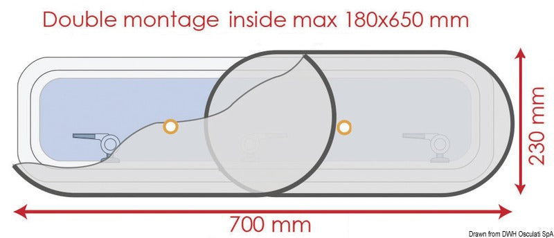 Waterline Design mørklægningsgardin med myggenet til koøje 230 × 490 mm, 2-pak