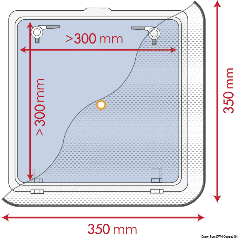 Waterline Design myggenet 350 × 350 mm til dæksluge