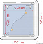 Waterline Design mosquito net 800 × 800 mm for boat hatch max. 720 × 720 mm