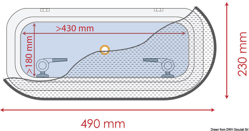 Waterline Design myggenet til koøje 490 × 230 mm
