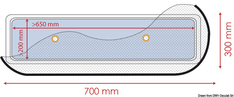 Waterline Design myggenet 700 × 300 mm til koøje