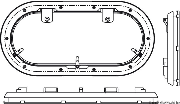 Bomar Flagship ovalt oplukkeligt koøje 216 × 444 mm