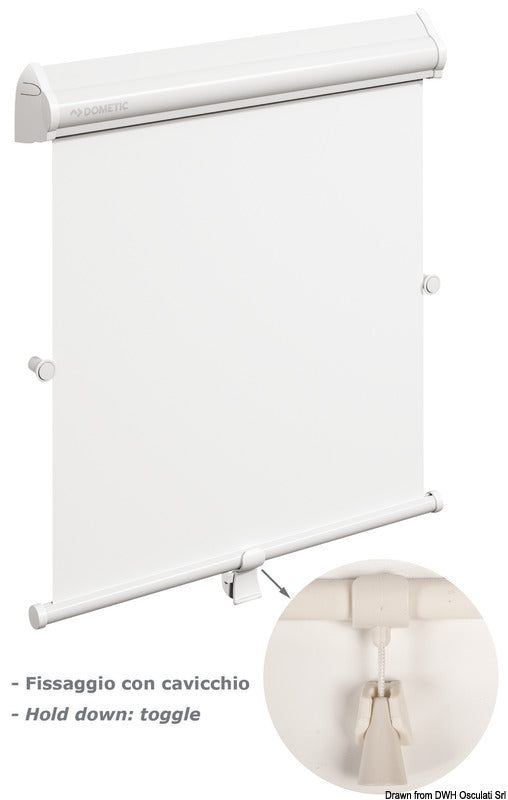 Dometic Oceanair Skyshade Hatchshade 750 kassette-rullegardin 556 × 600 mm, hvid