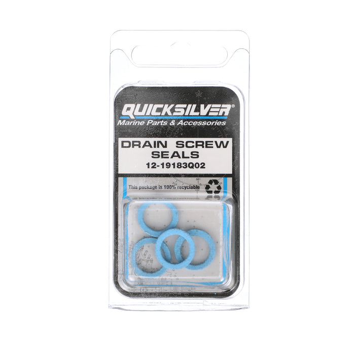 Fire blå Quicksilver 12-19183Q02-pakninger til gearhusets 3/8-16 gearolieprop
