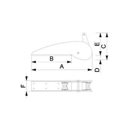 Ankerrulle m/vippefunktion     Max. 15 kg anker     N3515400