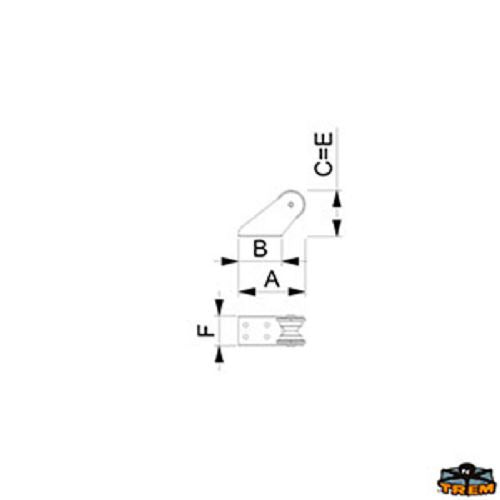 Stævnrulle rf AISI 316     165 x 90 x 75 x 60 mm     N3552155