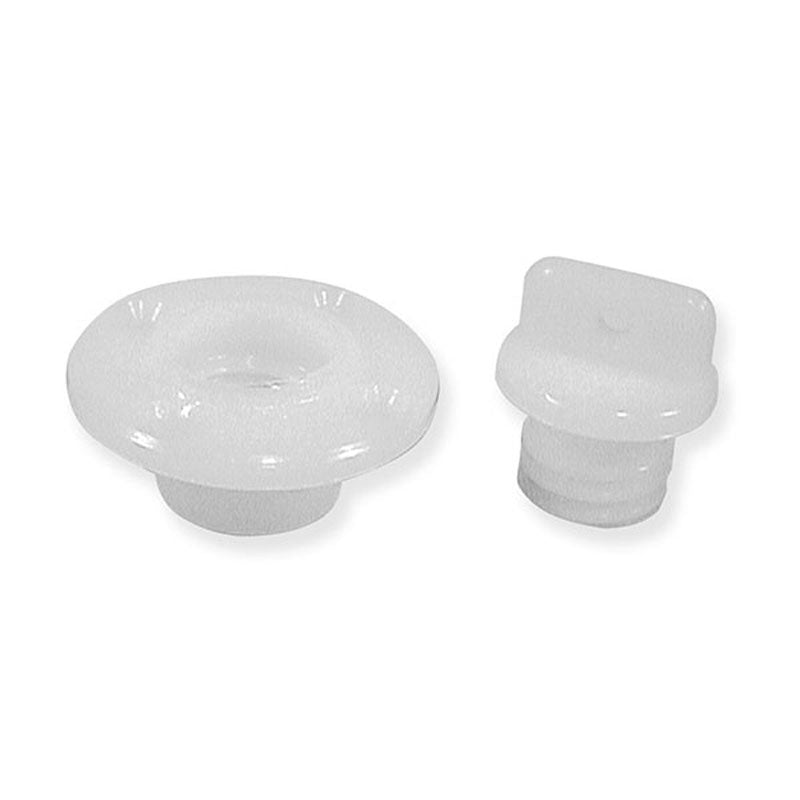 Bundprop nylon hvid hul Ø16 mm udv. Ø19 mm P0219050