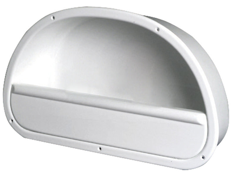 Sideopbevaringsrum i blank hvid ABS med højttalerforberedelse – 535 × 320 mm