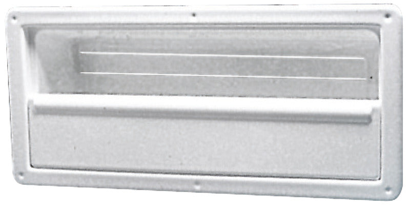 Sidelomme i hvid ABS med fast front, 540 × 244 × 120 mm