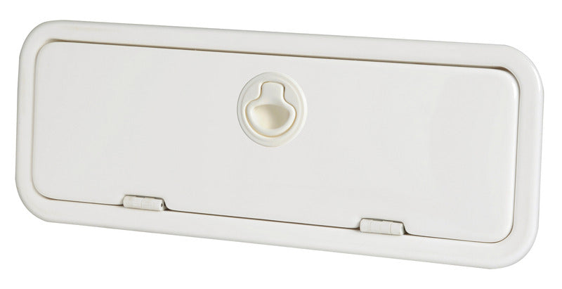 Opbevaringsrum i poleret ABS 470 × 180 mm med lås, dybde 110 mm