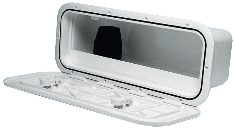 Indbygget sideopbevaringsrum i hvid ABS – 2 rum, 600 × 250 × 190 mm