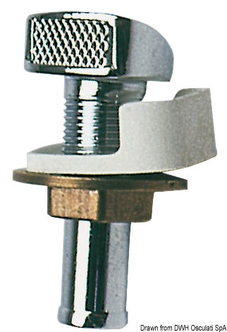 Brændstoftankudluftning i forkromet messing til 16 mm slange