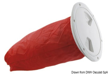 Vandtæt inspektionsluge i hvid/transparent ABS, indvendig Ø 150 mm
