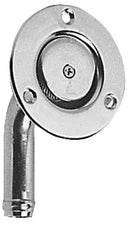 Flächenbündige 90°-Kraftstofftankentlüftung aus Edelstahl – Kopf Ø66 mm, Schlauchstutzen Ø16 mm, 3 Schrauben