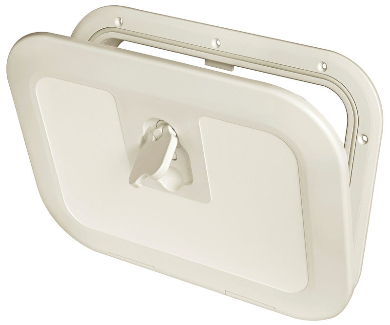 Planmonteret CE-inspektionsluge creme RAL 9001, 380 × 280 mm