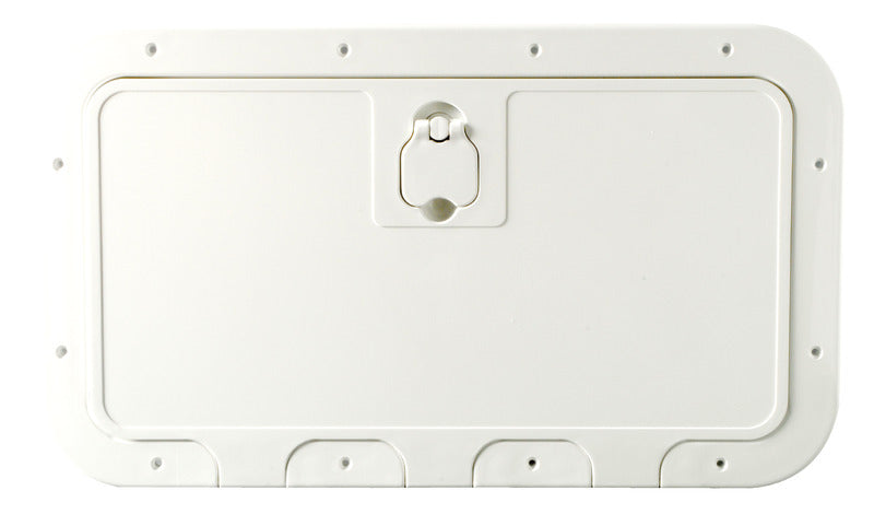 Hvid inspektionsluge med aftageligt frontpanel 350 × 600 mm