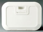 Weiße Aufbewahrungsbox mit Klappe, 280 × 180 × 180 mm, Typ C