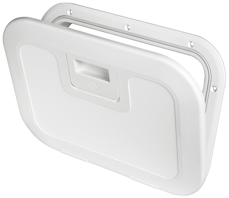 Push Pull-inspektionsluge, hvid, 380 × 280 mm