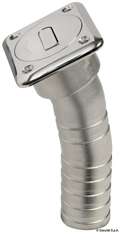 Square dækspåfyldning til vand, lang model, 38 mm