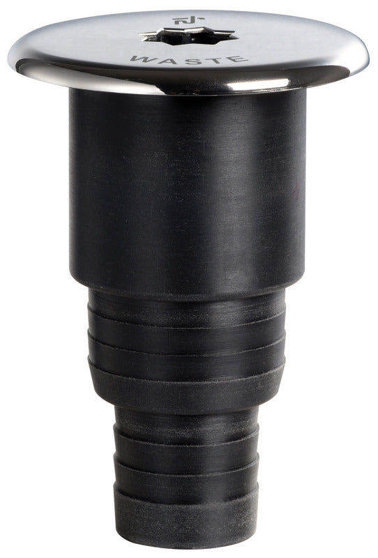 Clever dæksstuds i teknopolymer og rustfrit stål – WASTE, Ø38/50 mm