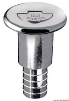 Dæksgennemføring i forkromet messing, lige, WASTE, 38 mm, lang hals