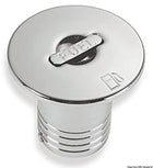 Deck filler in chrome-plated brass for petrol, straight, Ø 50 mm