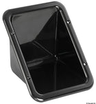 Black flush-mounted nylon recessed housing for tank filler cap