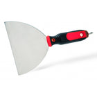 Stainless steel half-moon scraper 150 mm, 2-component handle