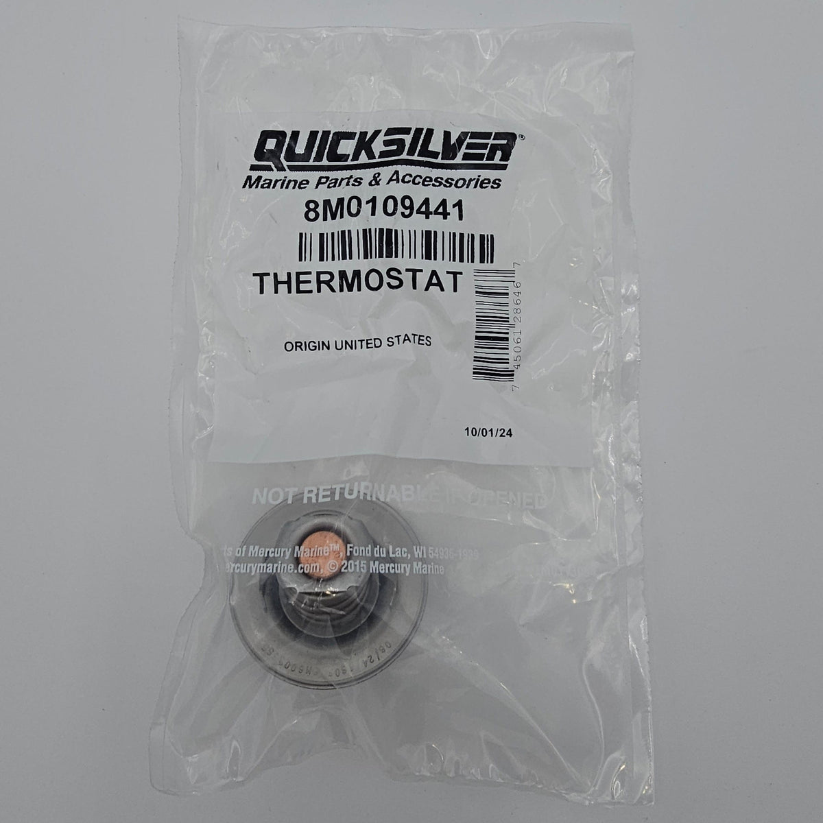 Quicksilver termostat 71 °C til GM-baserede MerCruiser-motorer – 8M0109441