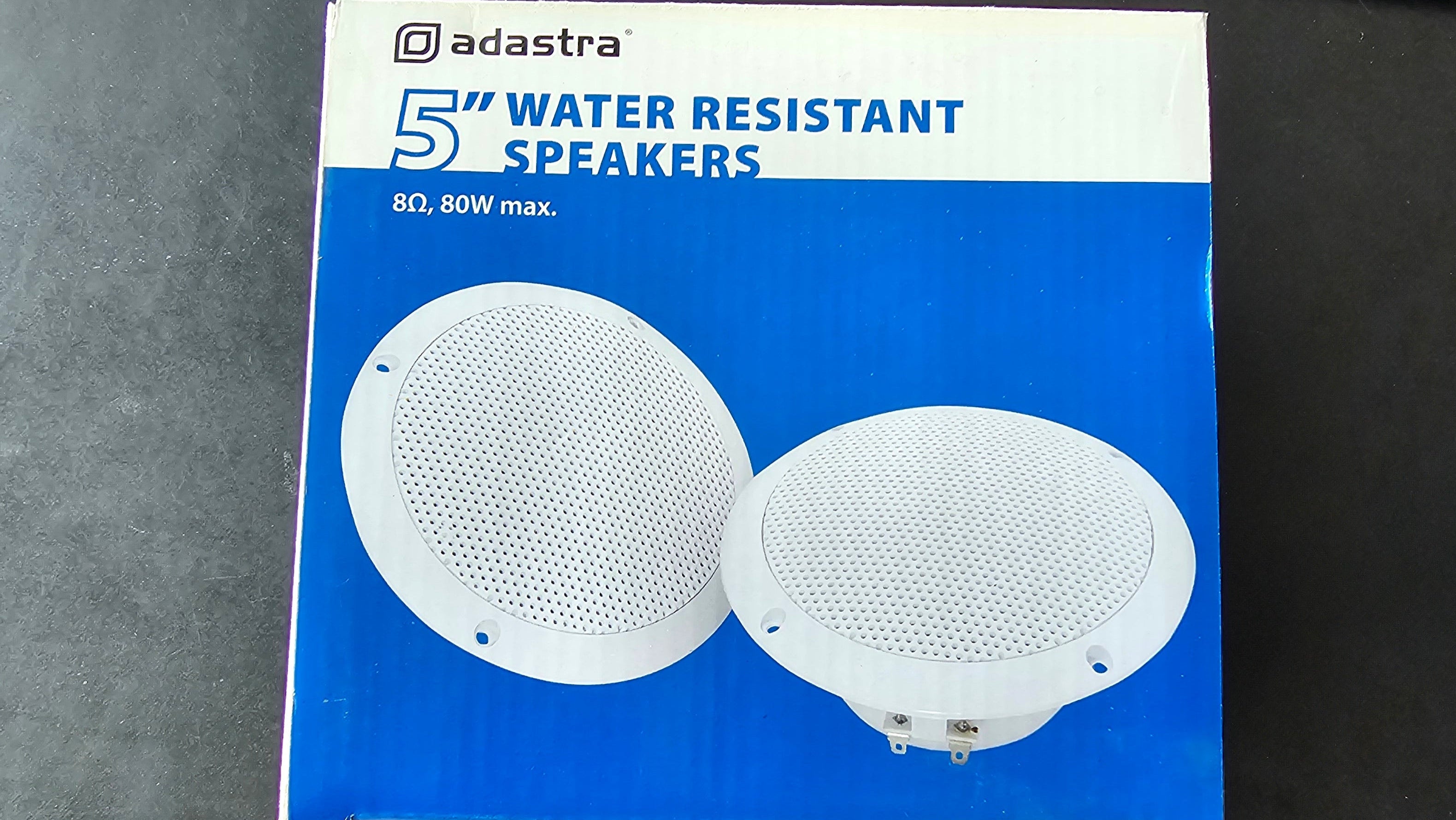 OUTLET: Adastra hvid 5" vandafvisende marinehøjttaler 8 ohm 80W