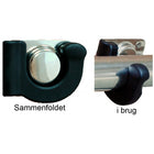 Foldbar vægholder sort nylonbase 57 x 71 mm holder Ø38 mm