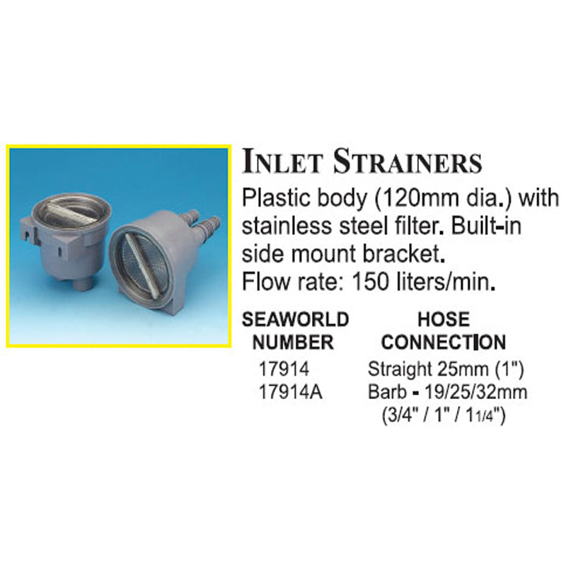 Seaworld søvandsfilter 32 mm gennemløb 150 l/t