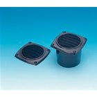 Ventilation grille black plastic Ø: 76 mm Flat