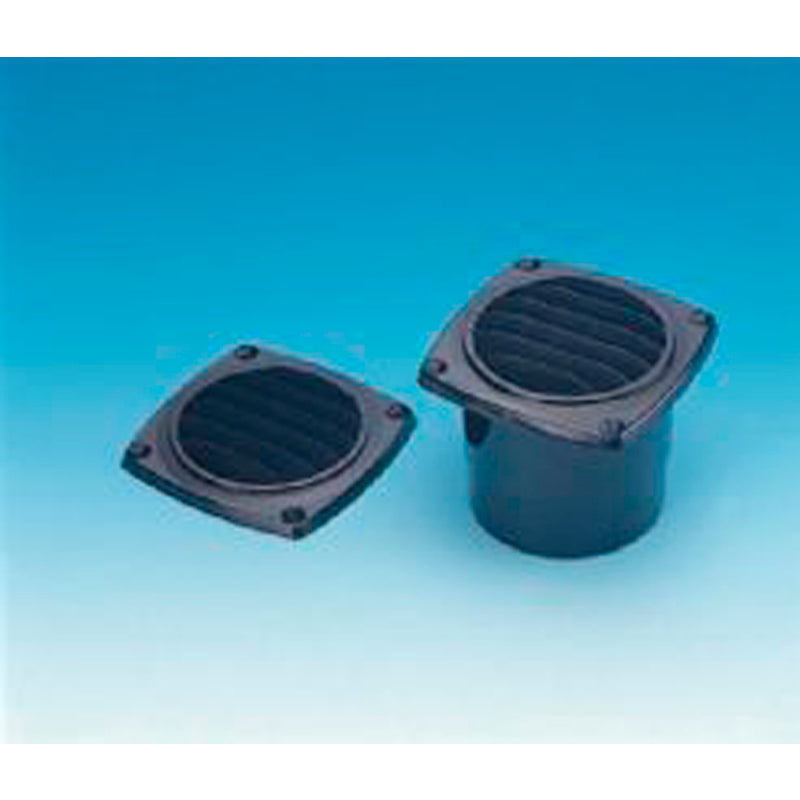 Ventilation grille black plastic Ø: 76 mm Flat