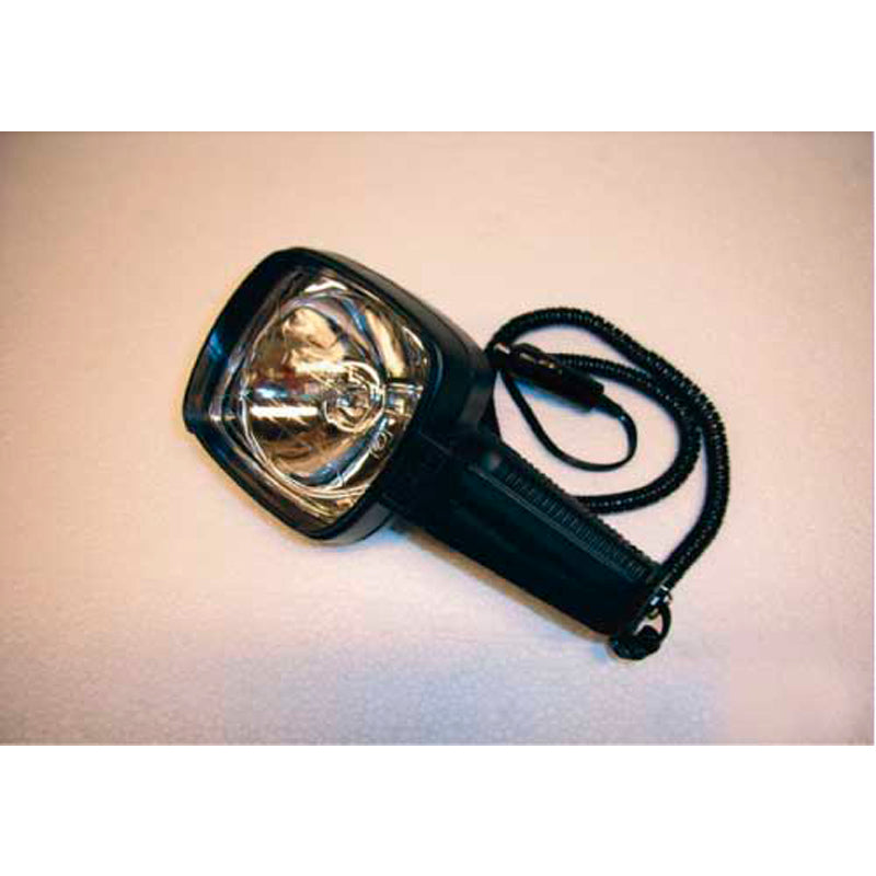 Suchscheinwerfer 12V Halogen schwarzer Kunststoff mit Kabel